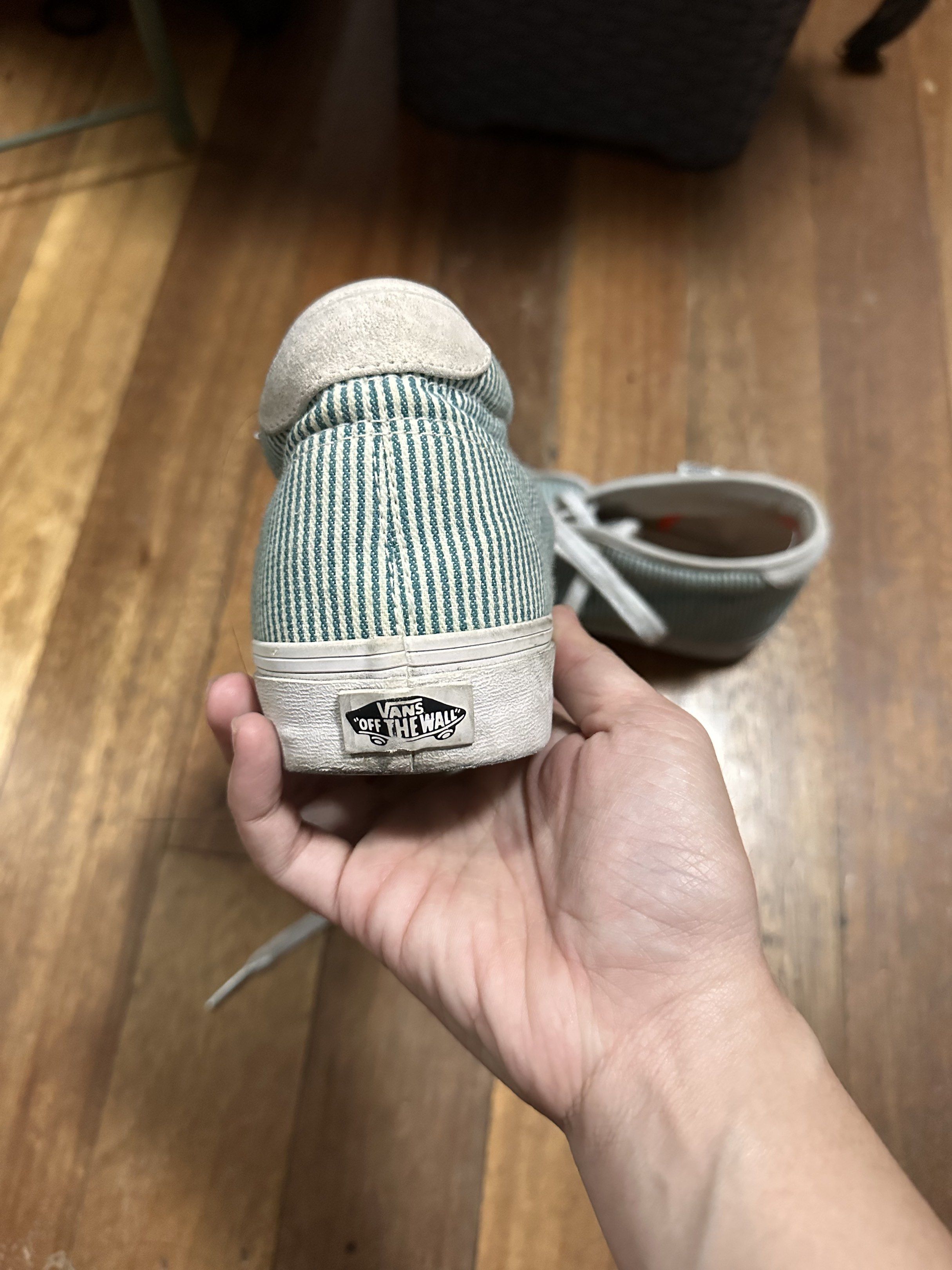 Vans x Carhartt Striped Sneakers (Category: Sneakers) located in San Pedro. Submitted by nettp (Listing ID 1419210847, Image 2). Description: VANS x CARHARTT COLLAB Women’s size 9 Limited collab, hard to find Clean pair, well maintained #vans #carhartt #vansxcarhartt #sneakers #usedsneakers #preloved #womensshoes.