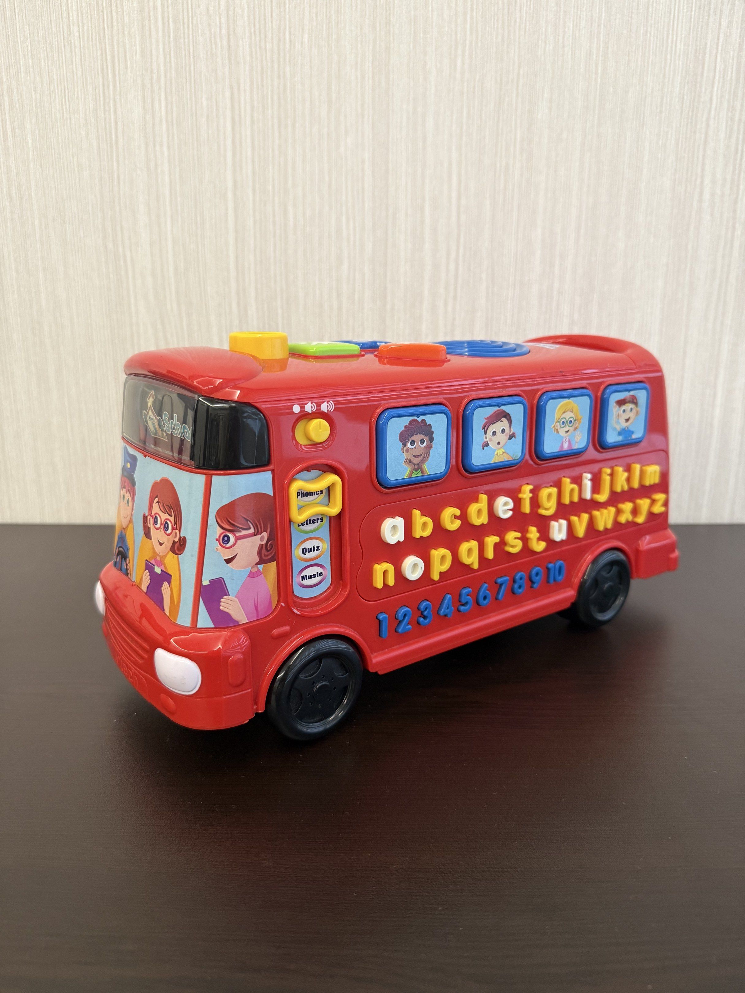 Vtech School Bus (Category: Educational & Learning Toys) located in Quezon City. Submitted by iamml87 (Listing ID 1419307874, Image 1). Description: Excellent Condition Not working but can push and play RFS: Decluttering MOP: Gcash Shipping c/o buyer Location: QC .