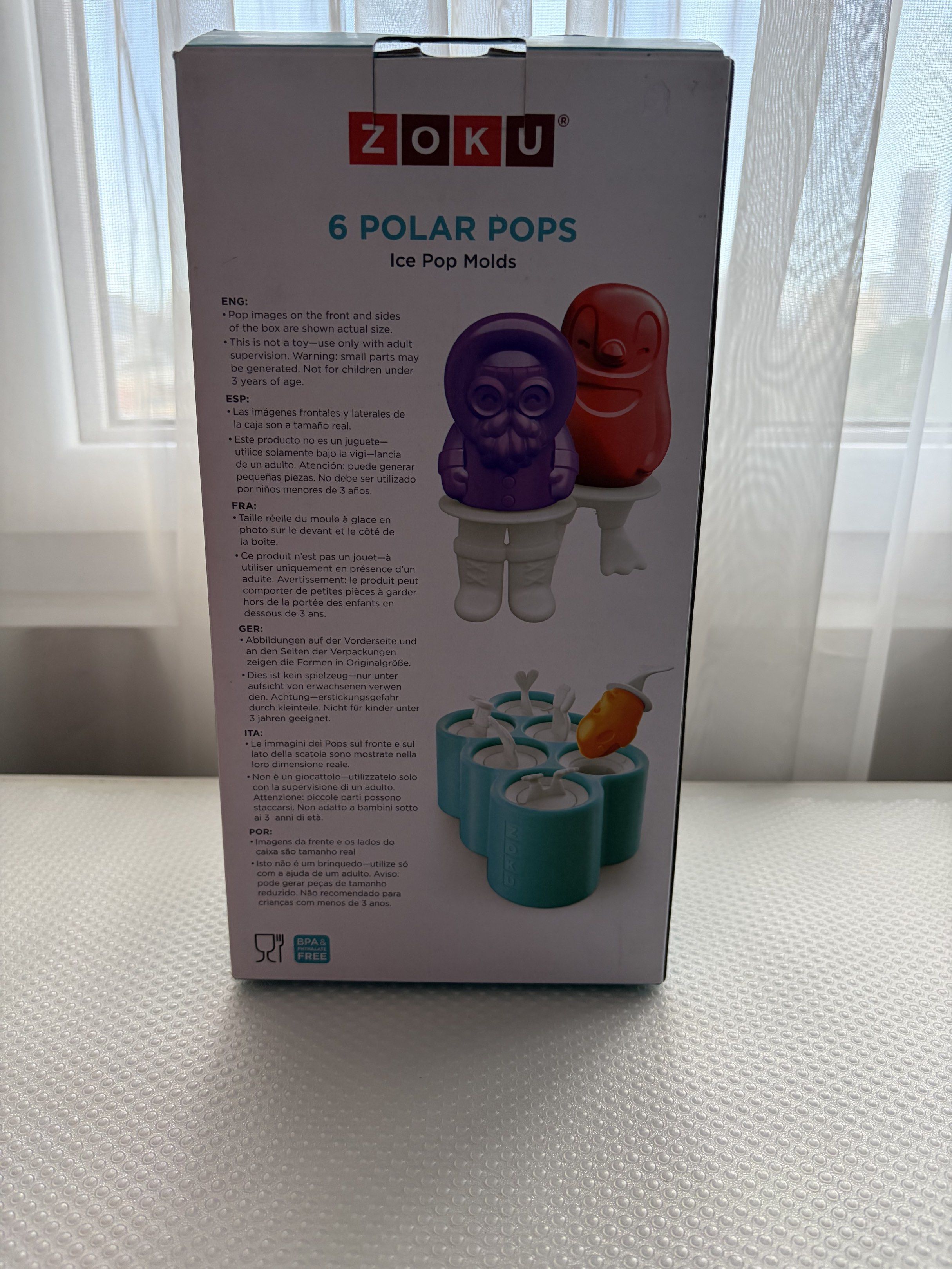 Zoku Polar Pops Ice Pop Molds (Category: Weaning & Toddler Feeding) located in Quezon City. Submitted by ciyellow (Listing ID 1419333122, Image 2). Description: SRP: P1,490 Grab your parka and set sail for an arctic adventure with Zoku Polar Pops. Each set includes one very bundled up explorer and five friends to discover along the way— a penguin, walrus, orca, seal, and polar bear. Your pops will feel right at home in any freezer and can be made