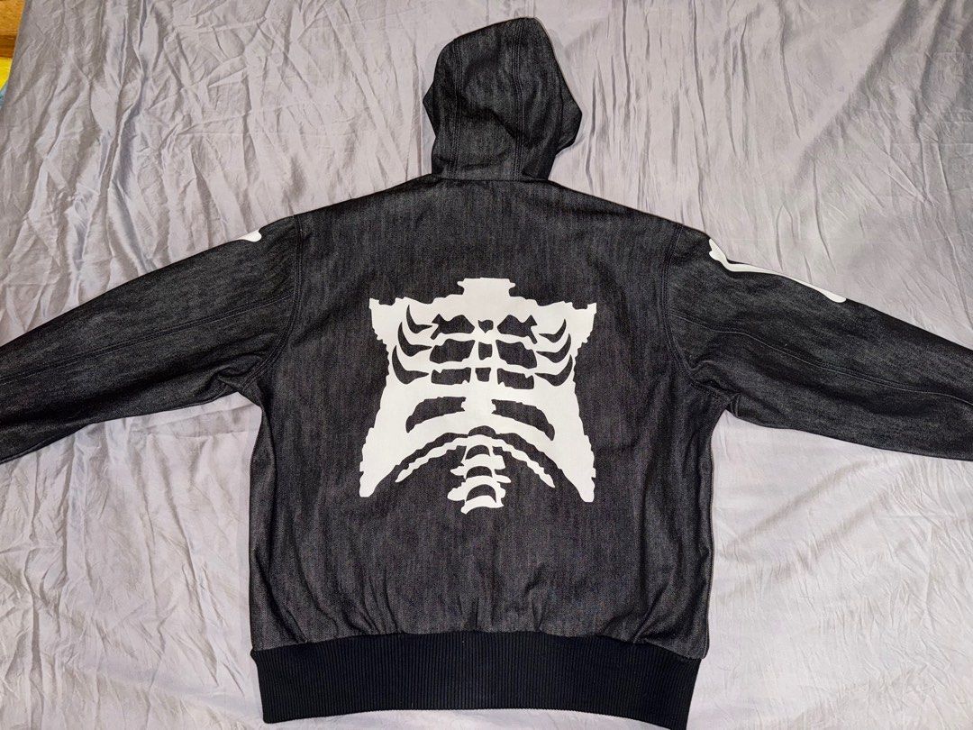 9090 Bone Rigid Denim Zip Hoodie 9090 × umbro Denim Zip Hoodie