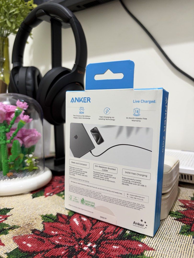 Anker Zolo USB-C to USB-C Cable (Category: Chargers & Cables) located in Mandaluyong City. Submitted by jb_banez (Listing ID 1422505812, Image 2). Description: - Anker Zolo USB C to USB C Cable - Braided and Dirt-Free Type C Fast Charging Cable - Selling for only ₱250 .