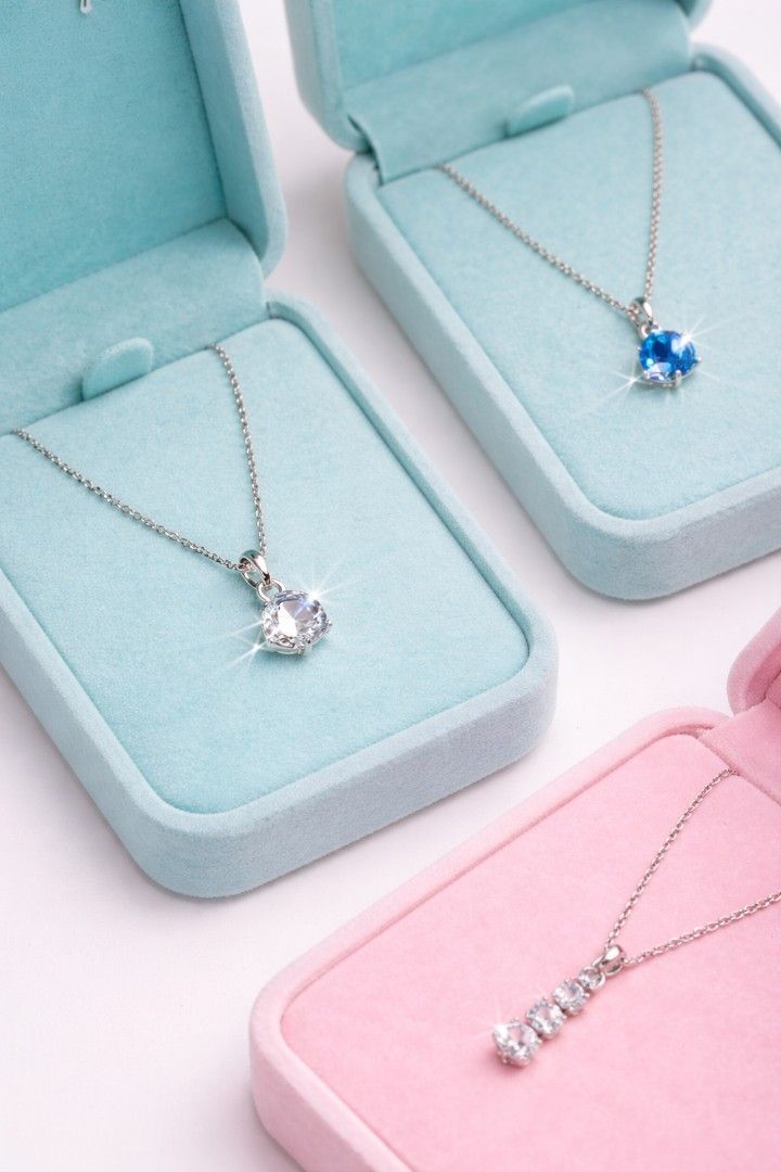 [Authentic] Swarovski ® Necklaces (Category: Necklaces) located in Manila. Submitted by cherrylim93 (Listing ID 1422515278, Image 1). Description: Silver925, Crystal/Aquamarine :Trilliant Cut, Zirconia Long one is like round cut stilla-like drop necklace (dunno how it's called) RFS: Gift from jewelry client in HK for my multimedia services reselling for extra funds to pay unnecessary debt from failed business partnership Photos shot via phone for