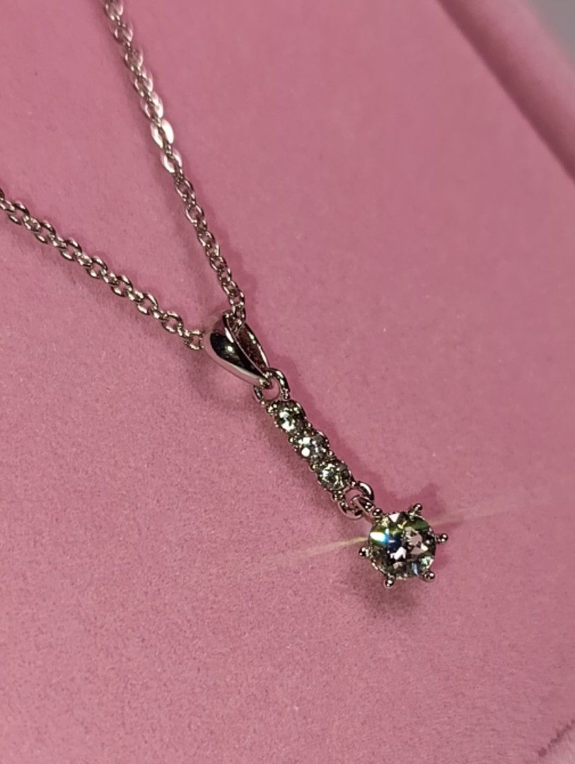 [Authentic] Swarovski ® Necklaces (Category: Necklaces) located in Manila. Submitted by cherrylim93 (Listing ID 1422515278, Image 3). Description: Silver925, Crystal/Aquamarine :Trilliant Cut, Zirconia Long one is like round cut stilla-like drop necklace (dunno how it's called) RFS: Gift from jewelry client in HK for my multimedia services reselling for extra funds to pay unnecessary debt from failed business partnership Photos shot via phone for