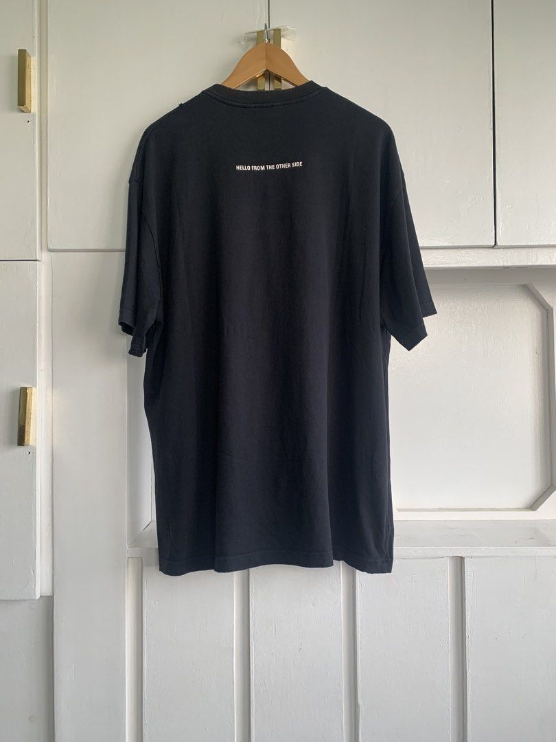 Balenciaga Distressed Shirt (Category: Tshirts & Polo Shirts ) located in Muntinlupa City. Submitted by mcnigel84 (Listing ID 1422414149, Image 2). Description: Used Balenciaga Distressed Shirt Excellent condition Oversized medium Armpit 24” Length 30” Not fade.