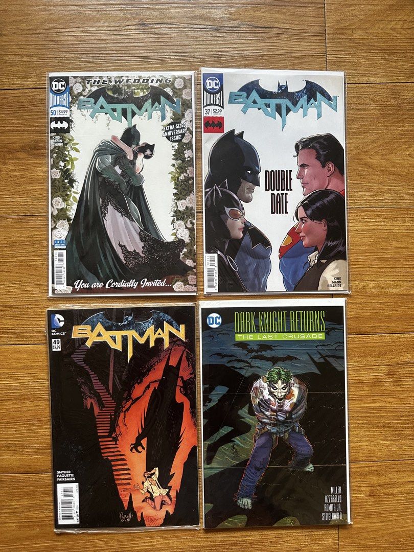 Batman Comics (Category: Comics & Manga) located in Paranaque City. Submitted by safedolphin.dc2bd2 (Listing ID 1422442937, Image 1). Description: - Batman #49 - 250 PHP - Batman #50 The Wedding (With Framed Invitation)- SOLD - Batman #37 Double Date - SOLD - Dark Knight Returns: The Last Crusade - 400 PHP - All new and sealed - Ideal for Batman fans and comic book collectors MOP: GCash, BDO MOD: Grab, Lalamove, Flash Express Meetups: SM Bicutan 