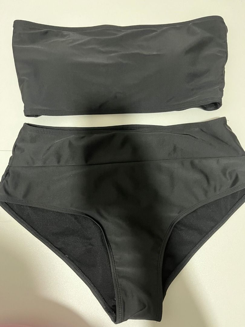 Black Bandeau Bikini 0XL (Category: Bikinis & Swimsuits) located in General Trias. Submitted by heeeymich (Listing ID 1422543218, Image 1). Description: - Black bandeau bikini set - Includes strapless top and high-waisted bottoms - Size: 0XL - Material: 85% Polyester, 15% Elastane - with padding Used the top tube only. Yung bottom never been used. .