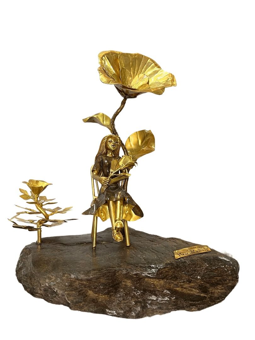 Bloom She Carries - Ronald Castrillo (Category: Art & Prints) located in Taguig. Submitted by drybrushgallery (Listing ID 1422431558, Image 1). Description: Bloom She Carries Ronald Castrillo, 2025 Welded Brass Sheets Artwork Dimension: 15" x 10" x 12" with Certificate of Authenticity PM FOR INQUIRY 0917 565 2917.