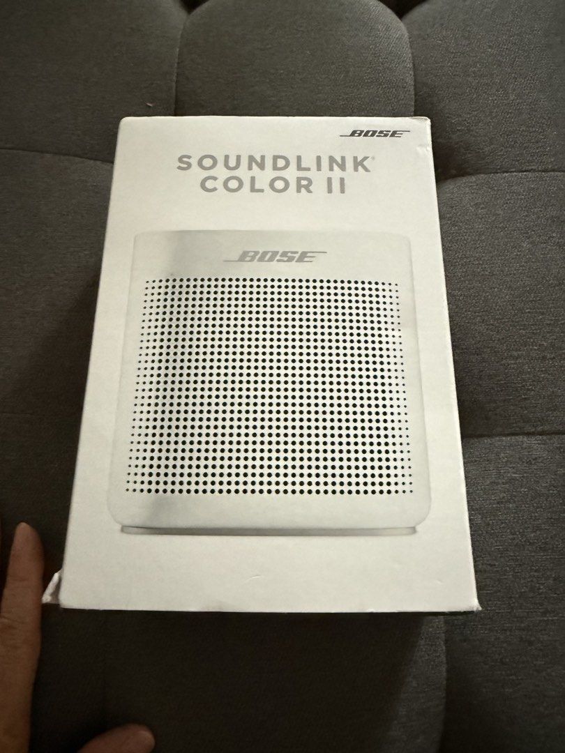 Bose Soundlink Color II Bluetooth Speaker (Category: Soundbars, Speakers & Amplifiers) located in Makati City. Submitted by jcalmartz (Listing ID 1422439131, Image 1). Description: - Bose Soundlink Color II Bluetooth speaker - Color: Polar White - Features Bluetooth connectivity - Water-resistant design - Up to 8 hours of battery life - Includes original box - Made in Mexico - unused : No issue .