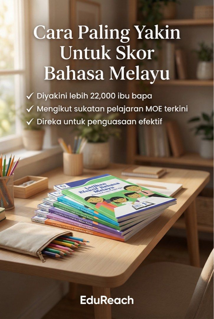 Buku Latihan Bahasa Melayu Edureach, Edu Reach Malay Assessment Books ...
