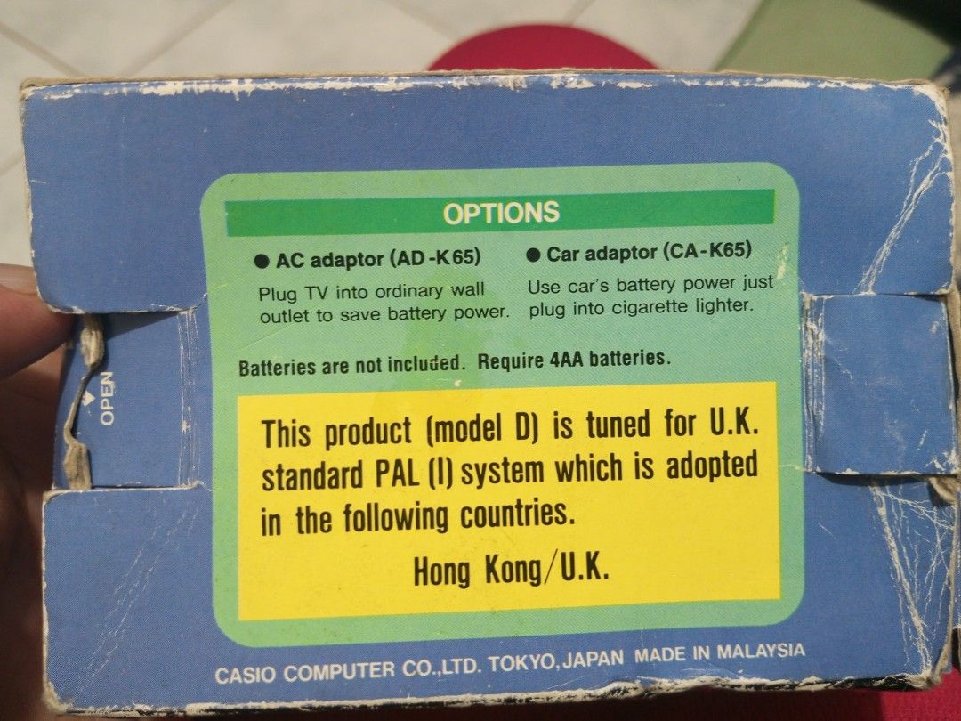 Casio TV-770 LCD Color Television (Category: TV) located in Cabuyao City. Submitted by treblig23 (Listing ID 1422537416, Image 3). Description: Casio Pocket TV Php 950.00 UK/Hong Kong PAL System Makinis yung unit good condition. Cabuyao/Sta. Rosa Laguna Area.