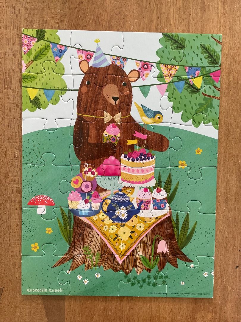 Preloved: Crocodile Creek Puzzle - Birthday Bear (Category: Board Games & Puzzles) located in Pasig City. Submitted by vcshoppers (Listing ID 1422435503, Image 2). Description: 24-piece puzzle Smallest piece size is 3" x 3" Puzzle size is 11" x 15" Complete puzzle pieces Box and/or puzzle piece may have dents and/or foxing stains due to storage As these are preloved, please manage your expectations. We disclose all flaws we see following quality 