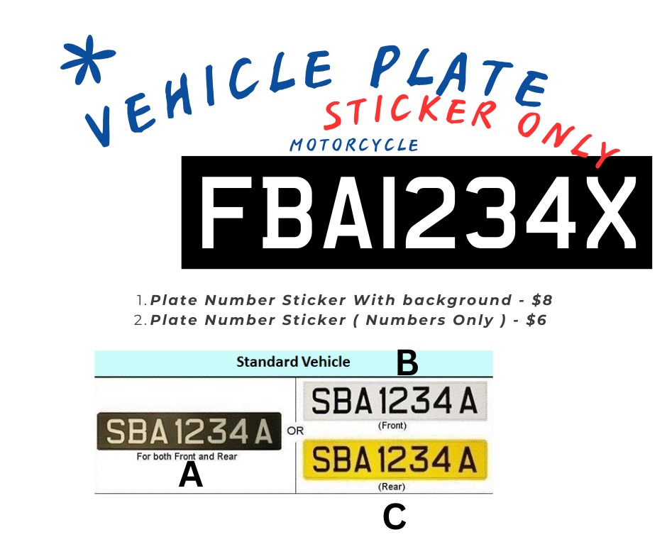 Custom Sticker Plate Number - Motorbike, Car Accessories, Car Plates on ...