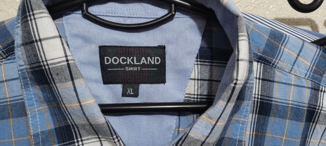 Dockland Plaid Shirt XL (Category: Tshirts & Polo Shirts ) located in Iloilo. Submitted by jarofjoyForACause (Listing ID 1422516153, Image 1). Description: - Dockland plaid shirt - Color: Blue and white - Size: XL - Features: Button-down front, two chest pockets, short sleeves - Measurements: 24x31 - Condition: excellent never been used.