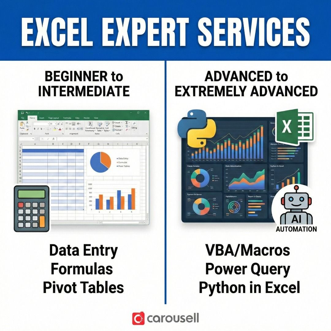 Excel Expert: Beginner Data Entry to Advanced Python/AI Automation ...