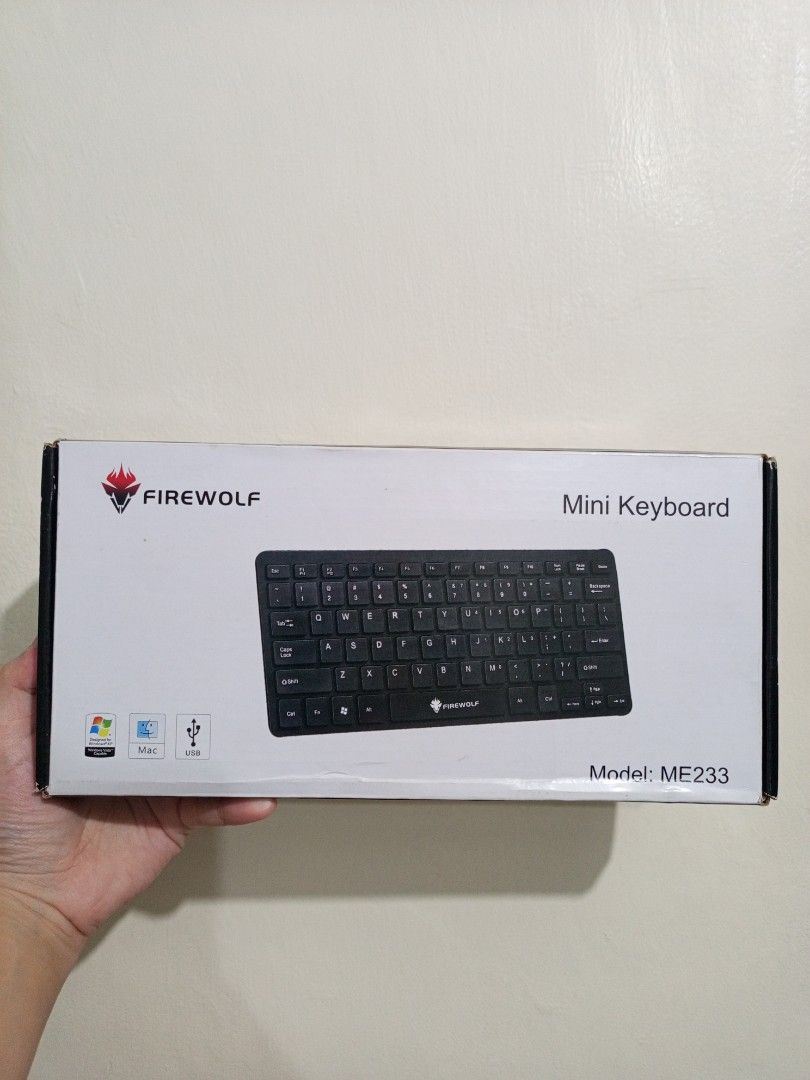 Firewolf Mini Keyboard ME233 (Category: Computer Keyboard) located in Manila. Submitted by zee448 (Listing ID 1422424959, Image 1). Description: - Firewolf Mini Keyboard - Model: ME233 - Color: Black - Connectivity: USB - Package includes: Keyboard RFS: decluttering. used less than 5 times so it's good as new. .