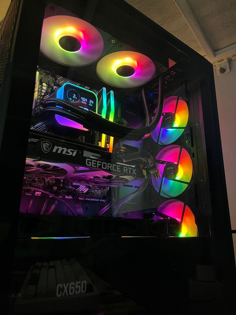 Gaming CPU/System Unit for Sale 🔥 (Category: Desktops) located in San Pedro. Submitted by Eliiii (Listing ID 1422544971, Image 2). Description: 💻 Specs: • CPU: AMD Ryzen 7 5700X • Motherboard: Asus Prime B550M-A WiFi II • GPU: MSI GeForce RTX 3060 12GB • Storage: 256GB SSD • RAM: T-Force Delta 3200MHz 16GB total • PSU: Corsair CX650 • AIO Cooler: Deepcool LQ240 • Case: MSI MAG Forge 120A Airflow ✅ Clean build ✅ Good airflow ✅ No issues, fully f