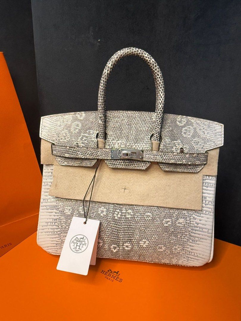 Hermes Birkin Bag (Category: Luxury Bags & Wallets) located in Manila. Submitted by mscate (Listing ID 1422543130, Image 2). Description: Fully handmade - Hermes Birkin bag - Unique snakeskin exterior - Neutral color palette - Includes lock, keys, and detachable strap - Beige leather interior - Features a zipper pocket - Hermes Paris stamp and Made in France - Comes with original box and tag.