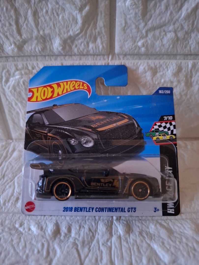 Hot Wheels 2018 Bentley Continental GT3 (Category: Vehicle & Diecast Models) located in Narvacan. Submitted by jigger85_2ndaccount (Listing ID 1422406198, Image 1). Description: - 2018 Hot Wheels Bentley Continental GT3 - Black with gold accents - Brand new in original packaging - Part of the HW Race Day series - Recommended for ages 3 and up.