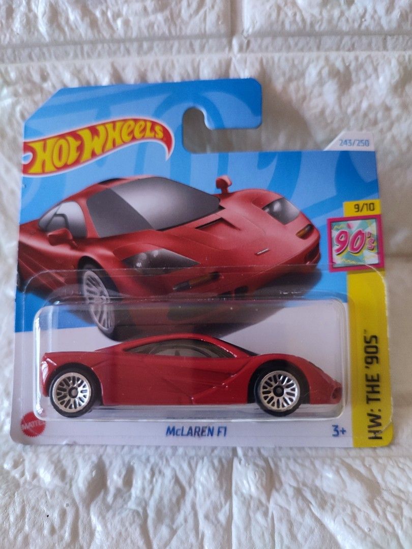 Hot Wheels McLaren F1 (Category: Vehicle & Diecast Models) located in Narvacan. Submitted by jigger85 (Listing ID 1422435224, Image 1). Description: - Hot Wheels McLaren F1 diecast - From the HW: The '90s series - Color: Red - Comes in original packaging - Condition: 9/10 - Suitable for ages 3 and up.