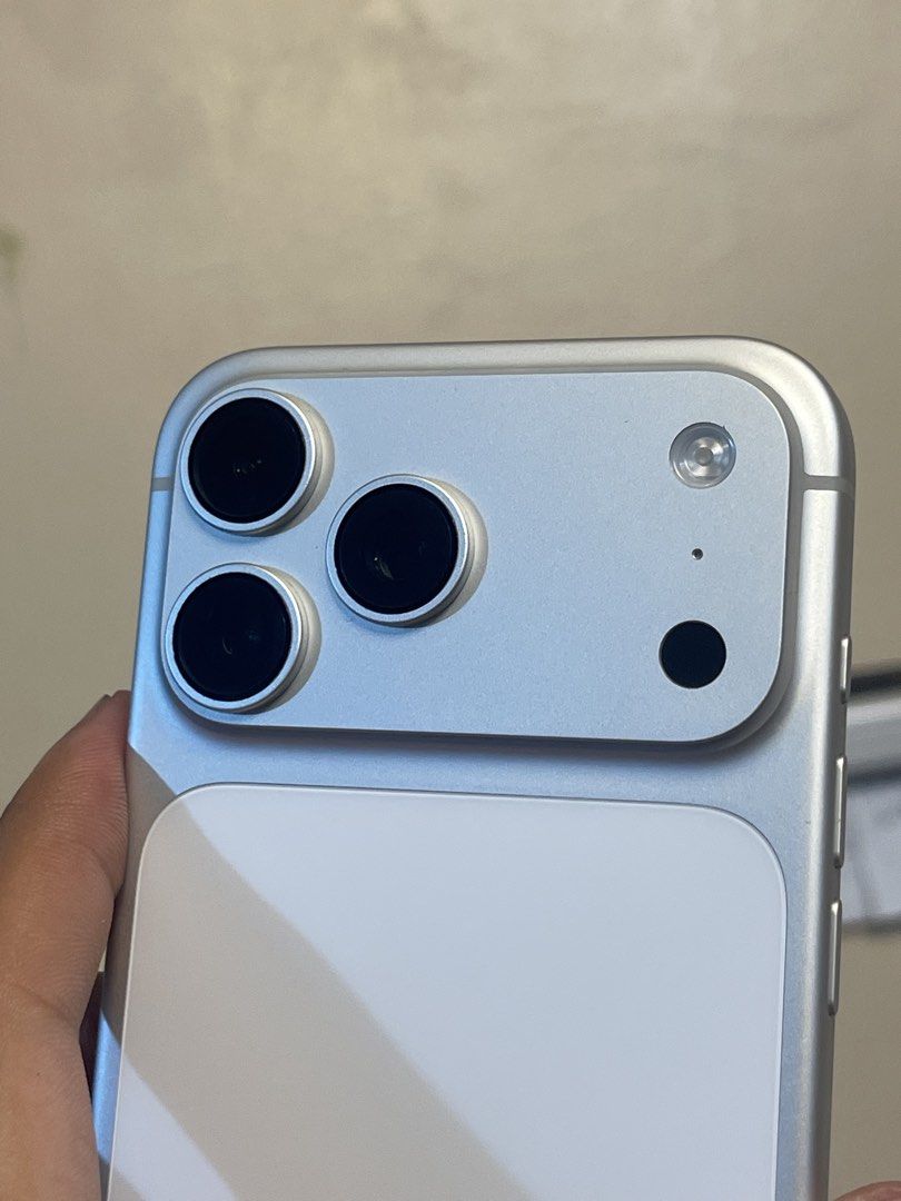 iPhone 17 Pro Max 256gb PowerMac Purchased (Category: iPhone 17 Series) located in Taguig. Submitted by kurtsmithc (Listing ID 1422495726, Image 1). Description: iPhone 17 Pro Max 256gb Complete For Sale or For Swap Factory Unlocked Silver Openline / Anysim NTC Approved! 4X/A Variant (Local Variant) True Tone Working Face ID Working 100% Battery Health 80cc (as of now, bcs I’ve been using this as personal unit) With Original Box same IMEI With Or