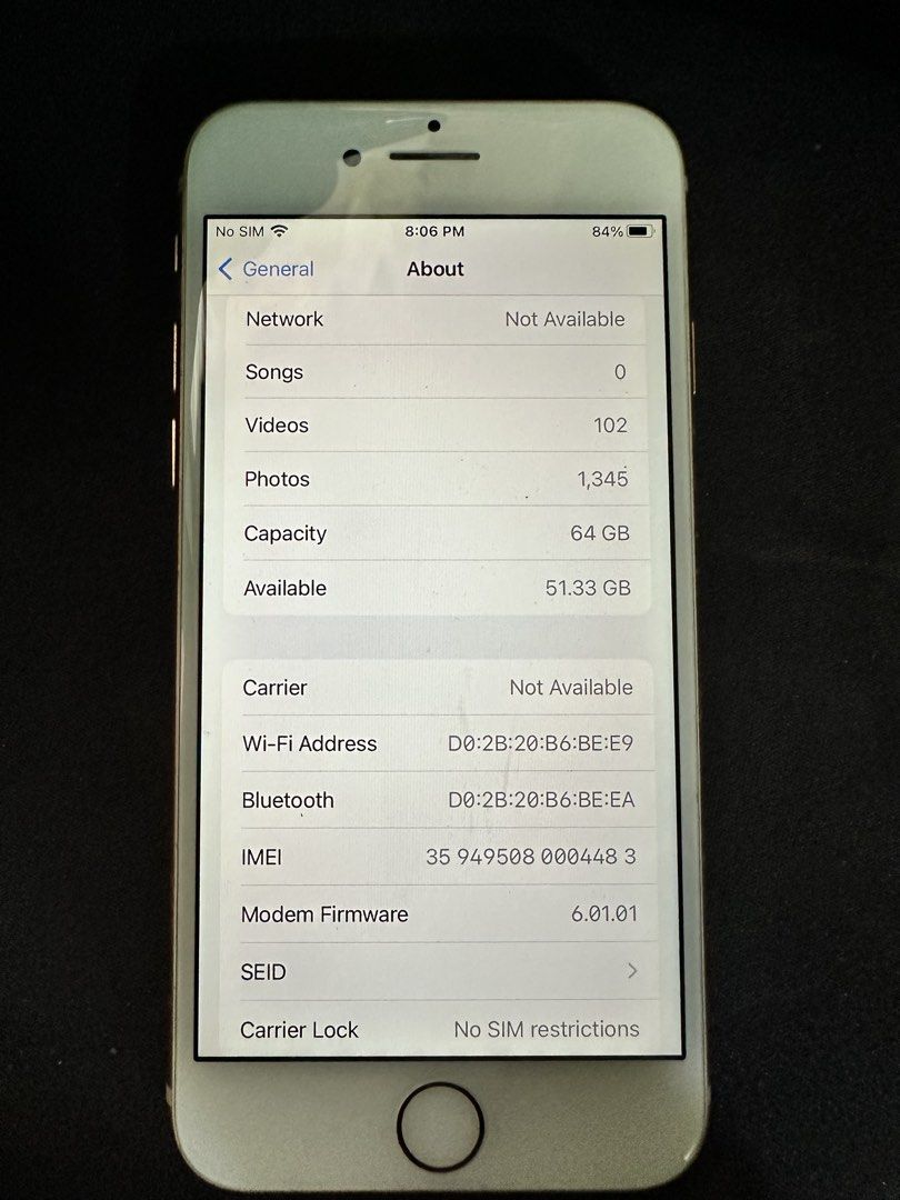 Iphone 8 Rose Gold 64 GB (Category: iPhone 8 Series) located in Taguig. Submitted by engrcj (Listing ID 1422415528, Image 2). Description: Finger Print ✅ True Tone ✅ WIFI ✅ No sim restrictions ✅ .