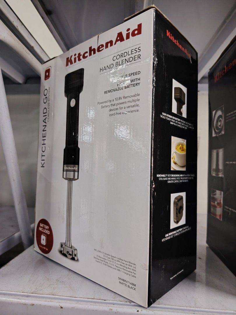 KitchenAid Cordless Hand Blender (Category: Juicers, Blenders & Grinders) located in Manila. Submitted by riley1205 (Listing ID 1422396091, Image 2). Description: Kitchen Aid Cordless Hand Blender Variable Speed Removable aBattery Power 10.8V Call or Text 09757387803 .