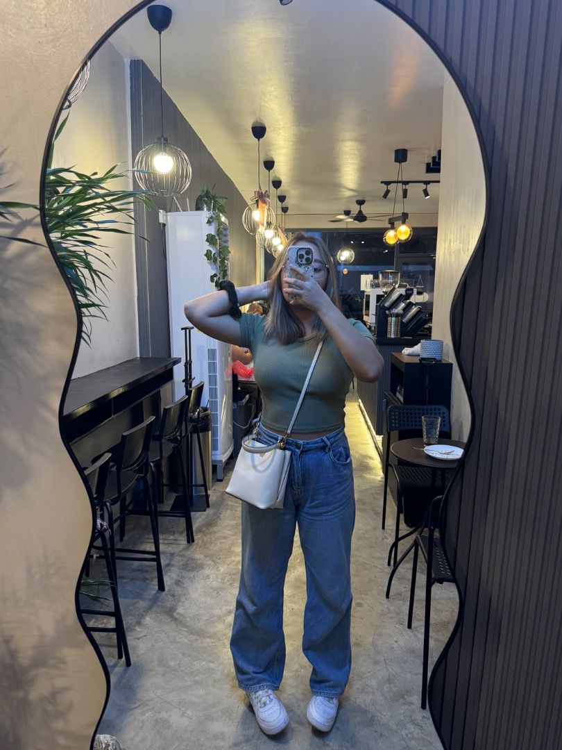 LAP Bucket 2-way Crossbody Bag (Category: Luxury Bags & Wallets) located in Subic. Submitted by e-clutter (Listing ID 1422530587, Image 3). Description: - Cream-colored bucket bag - Top handle and detachable shoulder strap - Gold-colored hardware.