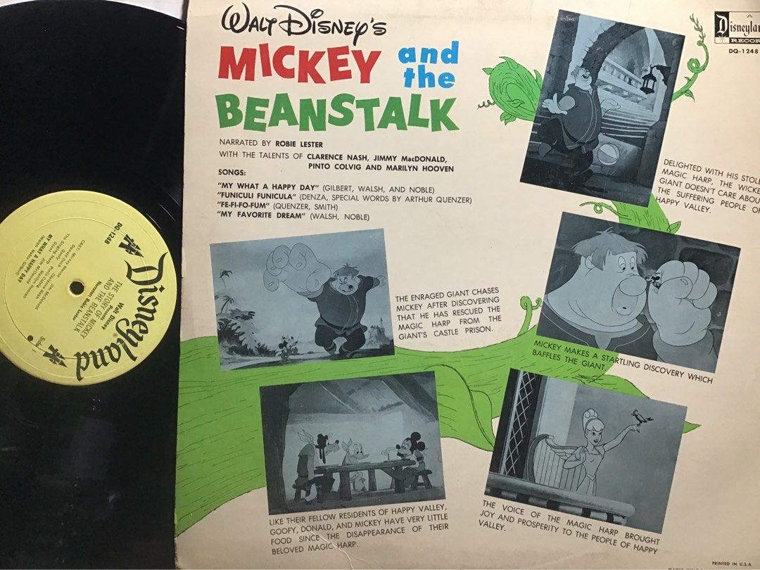 LP Walt Disney Mickey Mouse and the Beanstalk OOP VINTAGE
