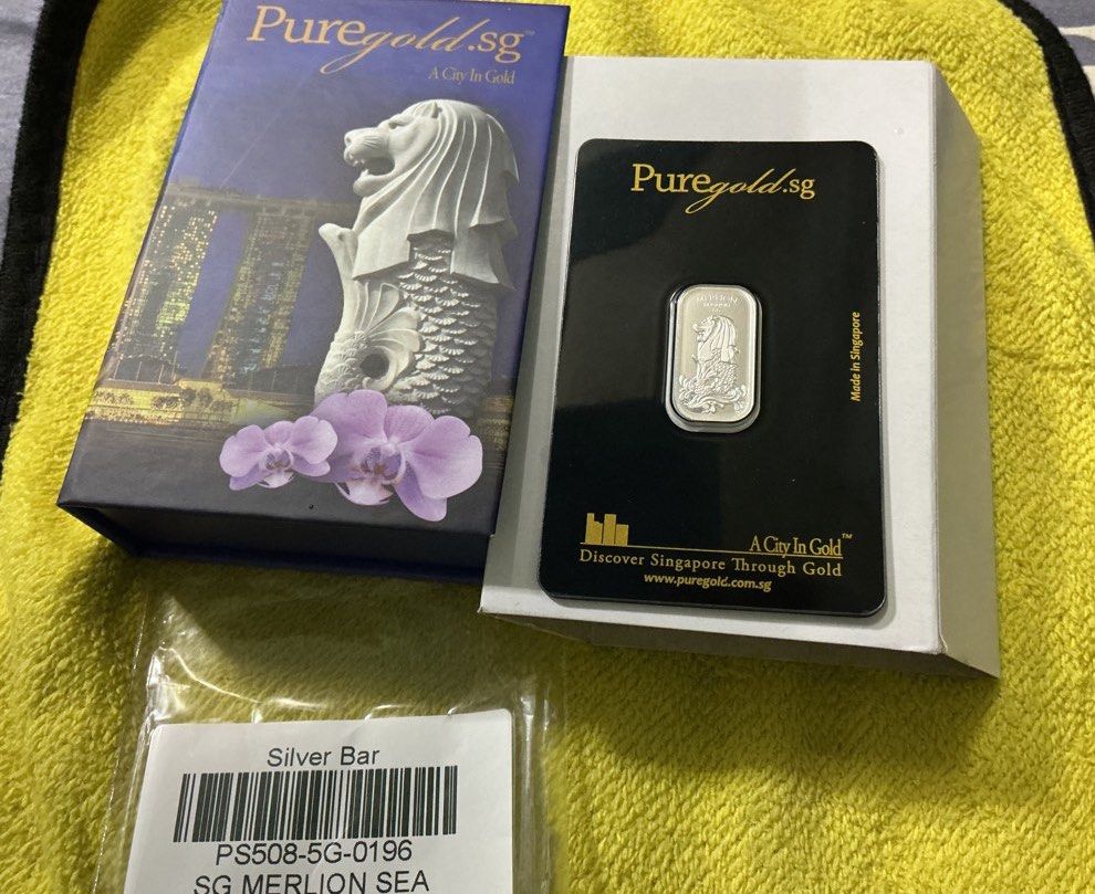 Merlion Silver sg Singapore (Category: Currency) located in Del Monte. Submitted by bernapi63 (Listing ID 1422485495, Image 3). Description: - Puregold.sg Merlion Silver Bar - Features the iconic Merlion design - Made of Ag 999 silver 5 grams Bar - Comes with original packaging -With COA Certificate of authencity limited to 5000 pcs. - Perfect for collectors.