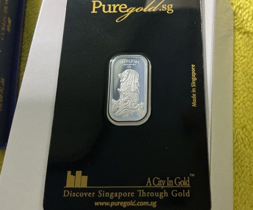 Merlion Silver sg Singapore (Category: Currency) located in Del Monte. Submitted by bernapi63 (Listing ID 1422485495, Image 1). Description: - Puregold.sg Merlion Silver Bar - Features the iconic Merlion design - Made of Ag 999 silver 5 grams Bar - Comes with original packaging -With COA Certificate of authencity limited to 5000 pcs. - Perfect for collectors.