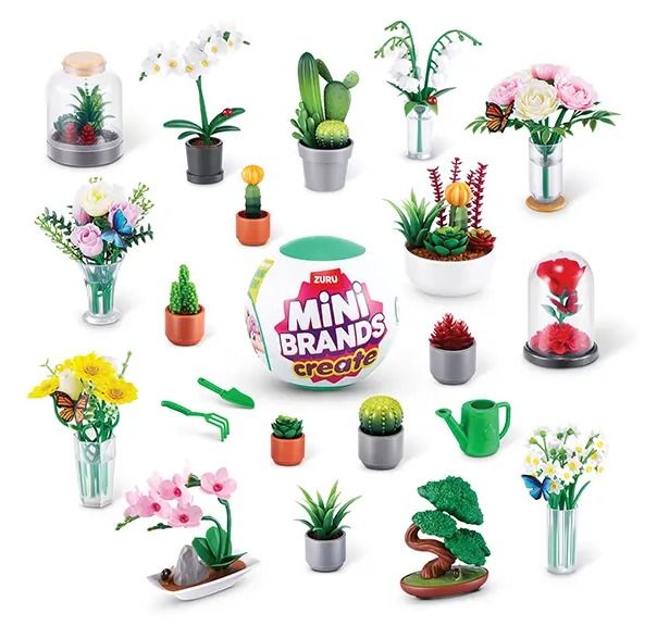 (Miniature) ZURU Mini Brands Create Garden miniatures (Category: Figurines & Statues) located in Manila. Submitted by mandaringhost (Listing ID 1422446036, Image 1). Description: Brand new and authentic miniature flowers/plants from mini brands! Please note that the wrapping has been opened to check the content and only the big ones will get the booklet as an instruction manual. Resin bottles are left unopened. Size should fit barbie doll lines p