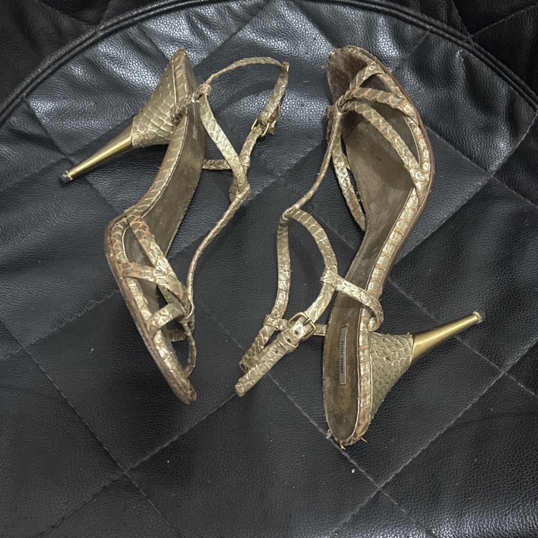 miu miu gold snakeskin heels (Category: Flats & Sandals) located in Makati City. Submitted by metalsmith (Listing ID 1422484762, Image 2). Description: .