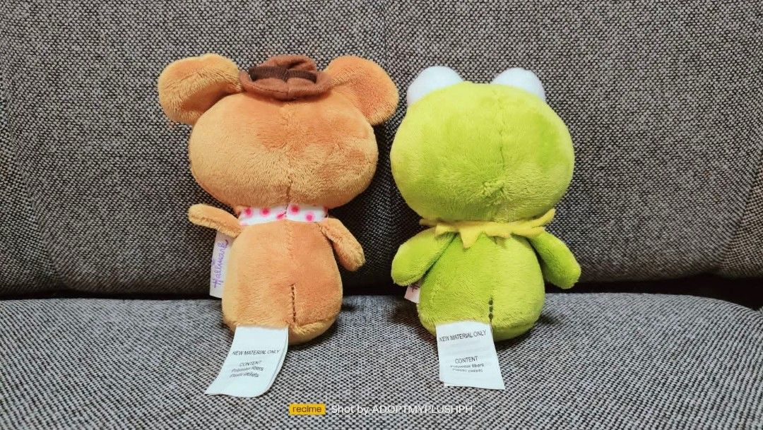 [2] HALLMARK Itty Bittys | The Muppets: Fozzie Bear & Kermit (Category: Plushies & Soft Toys) located in Taguig. Submitted by adopt.my.plush.ph (Listing ID 1422494814, Image 3). Description: ‼️Last Price (LP) Posted Fozzie Bear: A plush soft toy featuring his iconic hat and polka-dot bow. Kermit the Frog: A plush soft toy representing the main protagonist of The Muppets. Manufacturer: Hallmark Cards, Inc. Size: Approximately 5 inches tall. *as is