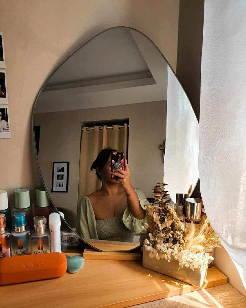 NORDIC TABLE MIRROR (Category: Mirrors) located in Manila. Submitted by LUMINOSAPH (Listing ID 1422422649, Image 3). Description: NORDIC TABLE MIRROR ELEVATE YOUR ROOM AESTHETICS WITH NORDIC MIRRORS ✨ ✅ WOOD STOPPER INCLUDED ✅ OPEN FOR CUSTOMIZED MIRRORS ✅ OPEN FOR INSTALLATION NORDIC TABLE MIRROR NORDIC TABLE MIRROR NORDIC TABLE MIRROR • Copper-free • 6 mm thick • Framed or frameless • No waves/no distortions • SuperB quality 💯 · Delivery via L