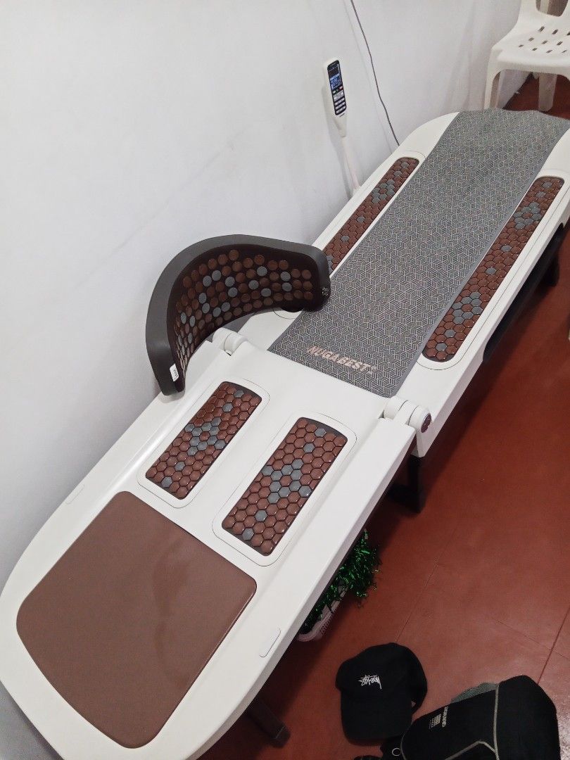 Nuga Best Massage Bed (Category: Rehabilitative Devices) located in Manila. Submitted by djmike69 (Listing ID 1415369904, Image 2). Description: Nuga best N5 bed for your lumbar problems, post stroke problems etc. proven to help recover NM90 heating mat improves blood circulation, emits Far infrared rays, negative ions..