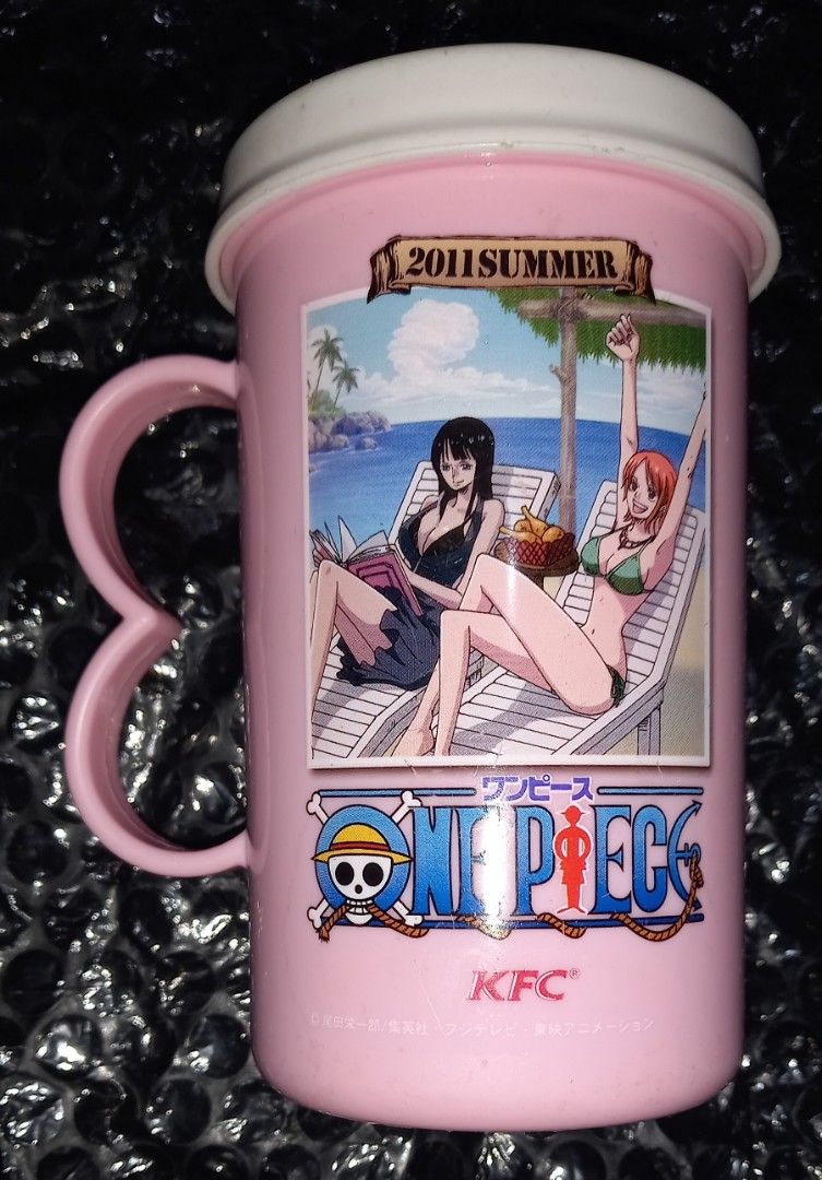 ONE PIECE x KFC NAMI & NICO ROBIN MUG (Category: Coffee & Tea Tableware) located in Cagayan de Oro. Submitted by edwardryan01984 (Listing ID 1422395824, Image 1). Description: ONE PIECE x KFC PLASTIC MUG NAMI & NICO ROBIN.