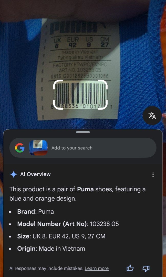 Puma Indoor Soccer Shoes (Category: Sneakers) located in Manila. Submitted by pecsonmalouv.40 (Listing ID 1422480526, Image 3). Description: - Orange Puma indoor soccer shoes - Orange laces - White Puma logo - Blue interior - Textured upper.