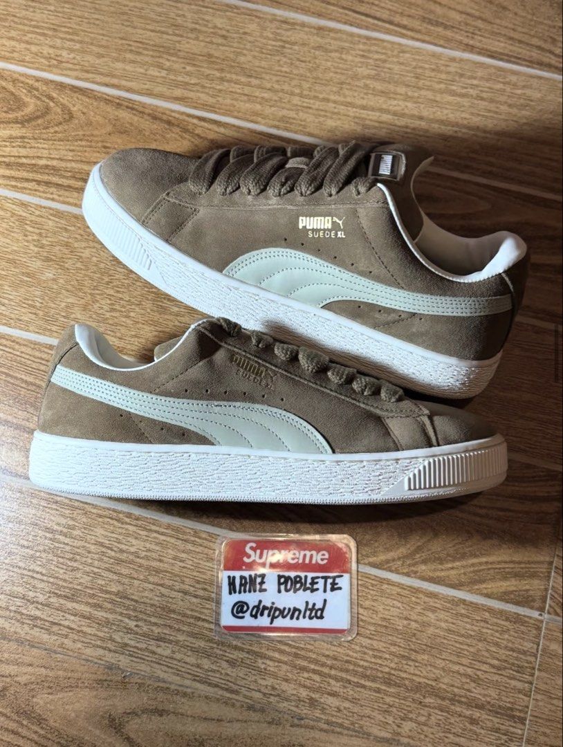 Puma Suede XL Tan White (Category: Sneakers) located in Mandaluyong City. Submitted by dripunltd (Listing ID 1422491814, Image 1). Description: Puma Suede XL Tan White Size 9.5 Brand New Pair Only 2,499.