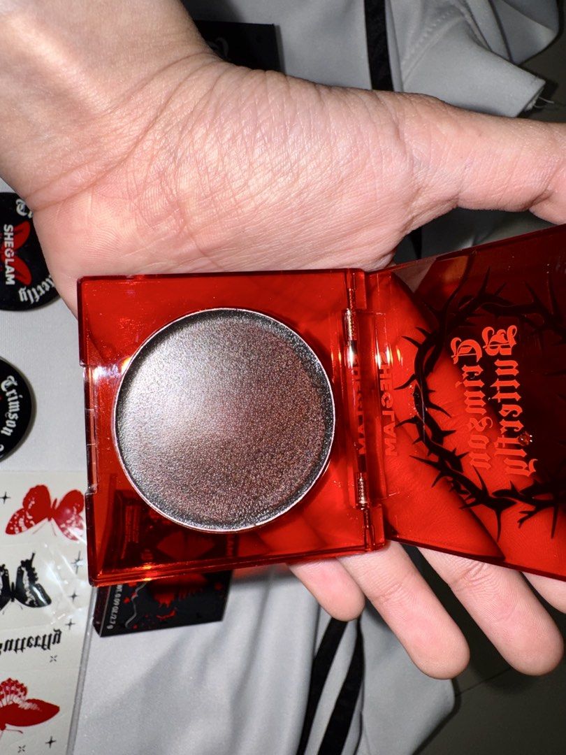 SHEGLAM Crimson Butterfly Makeup Set (Category: Makeup) located in Cavite. Submitted by mqaelaa (Listing ID 1422405422, Image 3). Description: - SHEGLAM Crimson Butterfly Makeup Set - Includes: - Glitter Gels (Silver, Red, Black) - Blush and Highlighter Palette with Pop-Up Butterfly Design - Shimmery Dark Eyeshadow - Butterfly Temporary Tattoos Loc: Cavite.