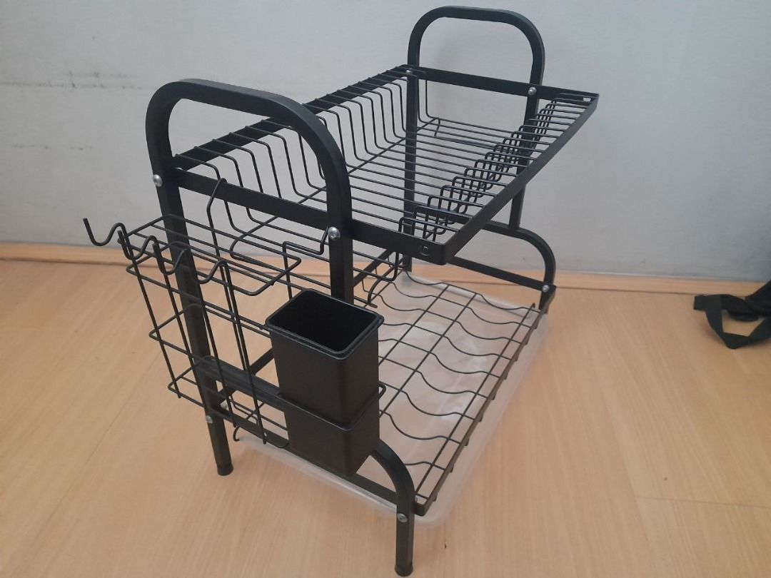 Stainless Steel Dish and Utensils Rack Drainer Organizer, Furniture ...