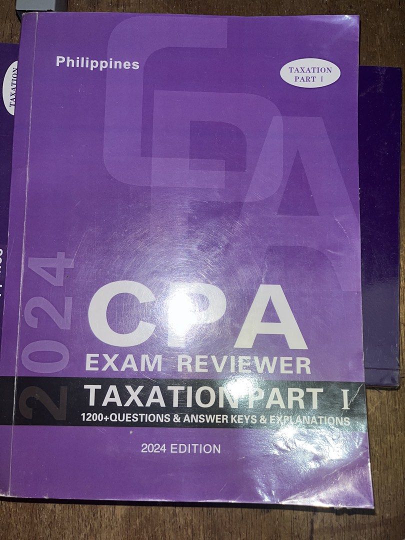 TAX Reviewers for CPALE (Category: Textbooks) located in Quezon City. Submitted by MaprasHub (Listing ID 1422487698, Image 3). Description: Each book sells for only P250 pesos but you can take them ALL for only P900..