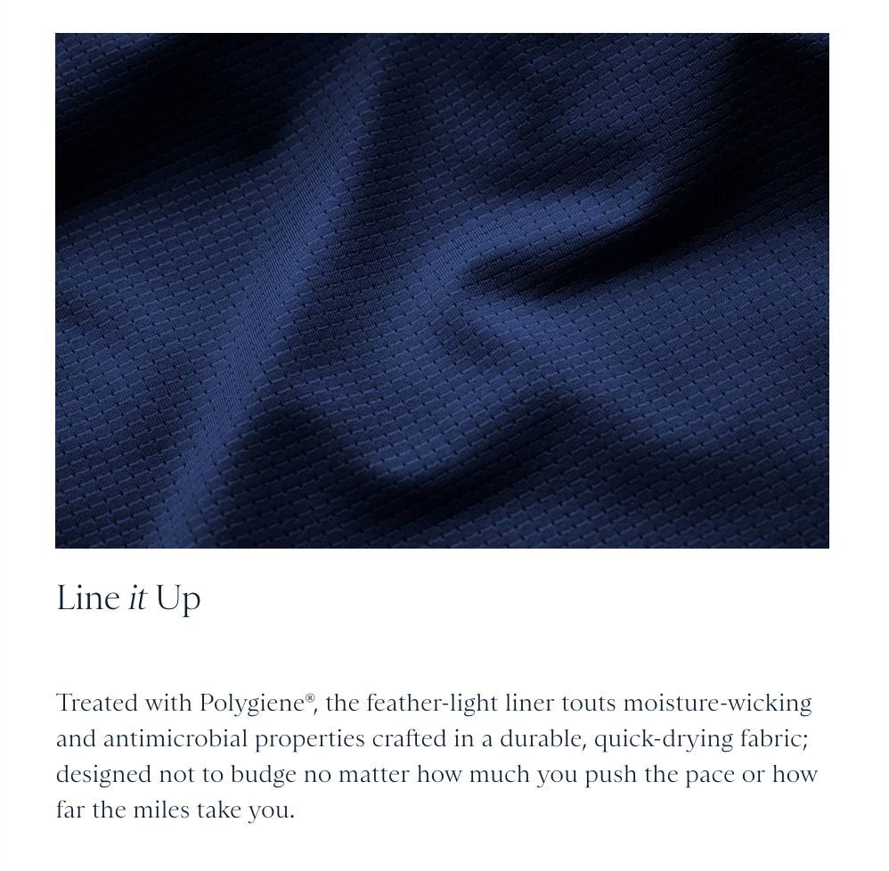 Tracksmith Twilight 5" Shorts - Navy/Ivory (Category: Activewear) located in Makati City. Submitted by raceday.rdy (Listing ID 1422502042, Image 3). Description: Tracksmith's distance brief-lined split shorts built with extremely comfortable and lightweight Italian Bravio fabric. Designed for long summer runs in a 5" inseam split silhouette with 3 inner pockets for fuel Brand new in bag XXL on tag, best fits XL (35-38") Color: Navy/Ivory.