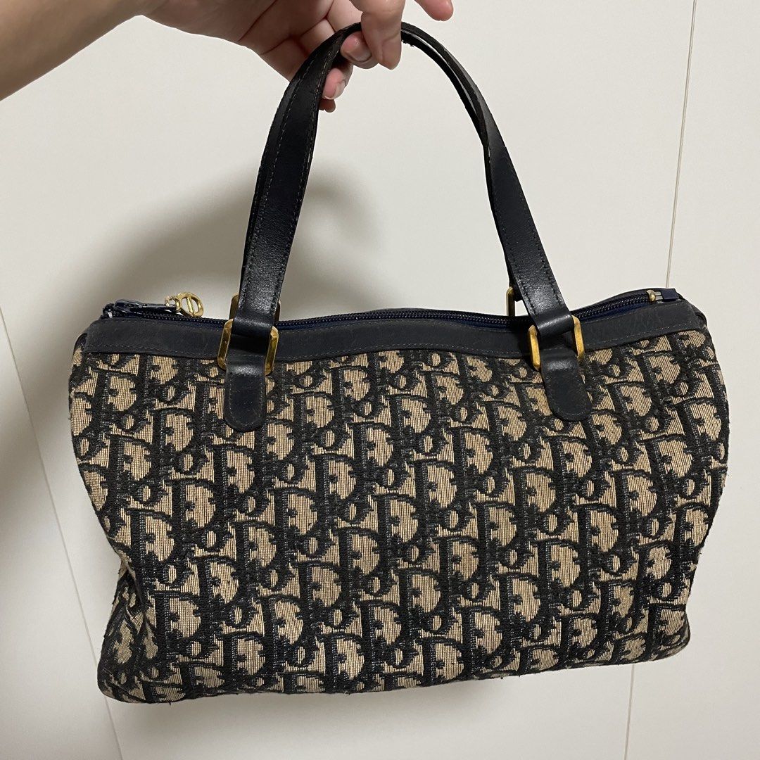 Vintage Dior monogram handbag, Women's Fashion, Bags & Wallets, Tote ...