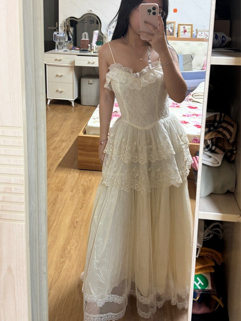 Vintage Gunne Sax Jessica McClintock Victorian Fairycore Gown