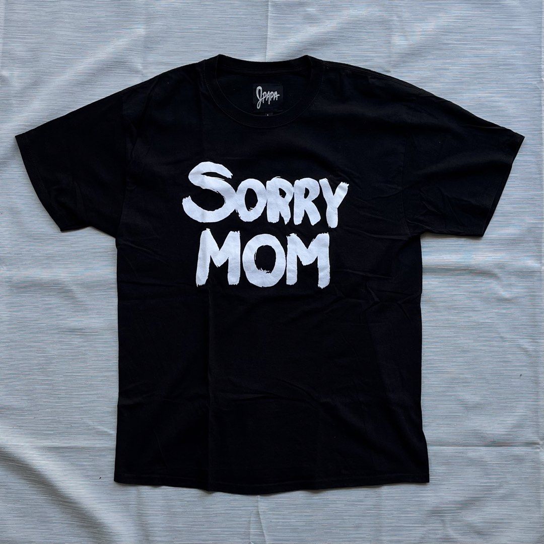 Y2k Emo Scene j.papa Sorry Mom Graphic Tee (Category: Tshirts & Polo Shirts ) located in Davao. Submitted by wintercult_ (Listing ID 1422457923, Image 1). Description: Width: 20.5" Length: 28" Sleeve Length (Armpit): 5" Sleeve Length (Shoulder): 7" - J.PAPA "Sorry Mom" Graphic Tee - Y2k Emo Scene Style - Black color - Size: Large Check slides for more details!.