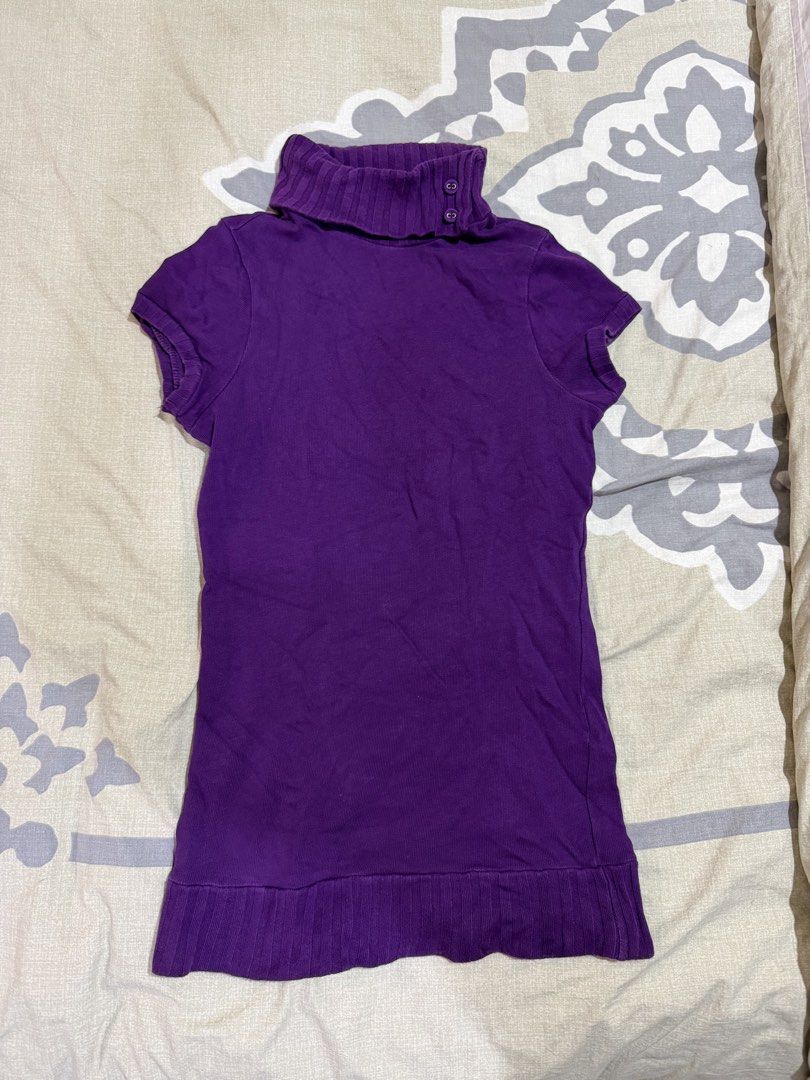 Zara Basics Purple Turtleneck Knit Top (Category: Sleeveless) located in Mandaluyong City. Submitted by kqloset (Listing ID 1422401756, Image 1). Description: Still in good condition..