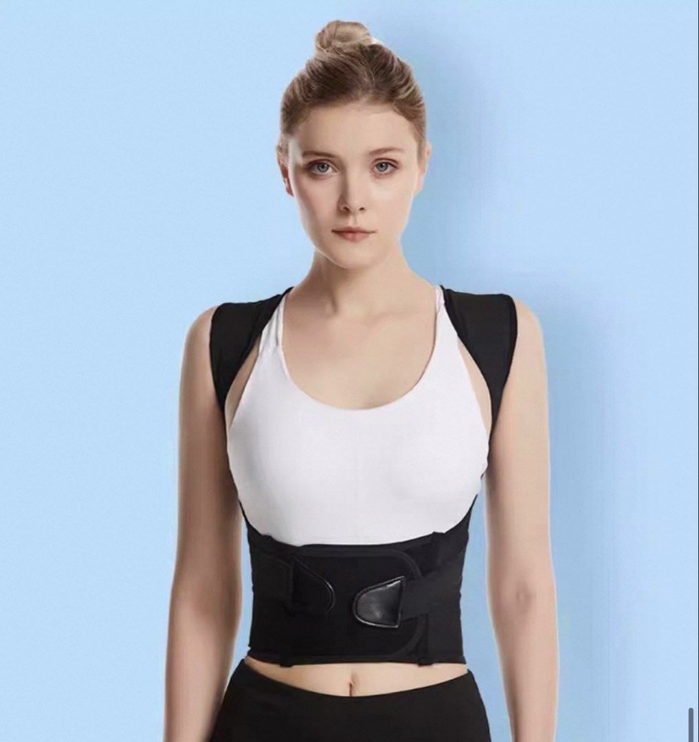 Adjustable Back Posture Corrector (Category: Braces, Support & Protection) located in Singapore. Submitted by averie_xoxo (Listing ID 1422634721, Image 3). Description: Posture corrector is designed to provide support and improve posture. It features an adjustable design for a comfortable fit. The images show it is easy to wear and helps to align the spine. It is suitable for daily use..