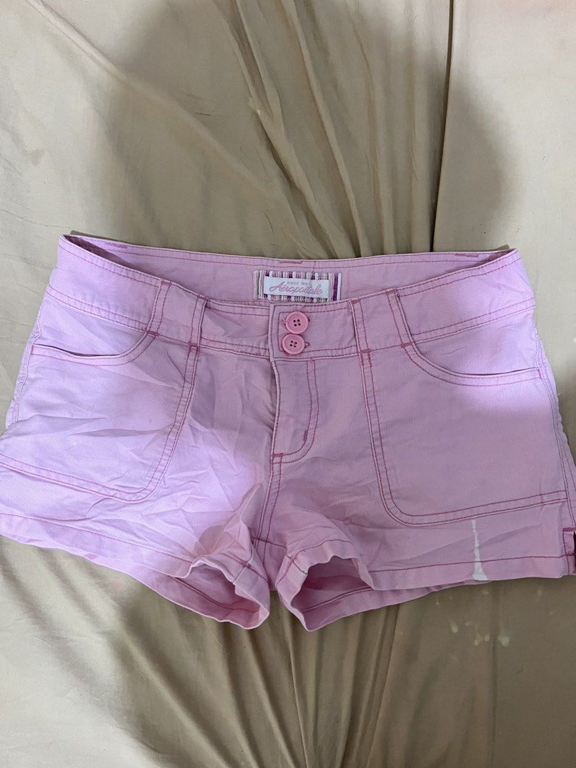 Aeropostale Pink Shorts 5/6 (Category: Shorts) located in San Mateo. Submitted by closetnitata (Listing ID 1422639403, Image 3). Description: - Aeropostale pink shorts - Size: 5/6 - Features: Two front pockets, two back pockets - Closure: Button and zipper - Material: 100% cotton - Details: Pink stitching - Perfect for casual wear.