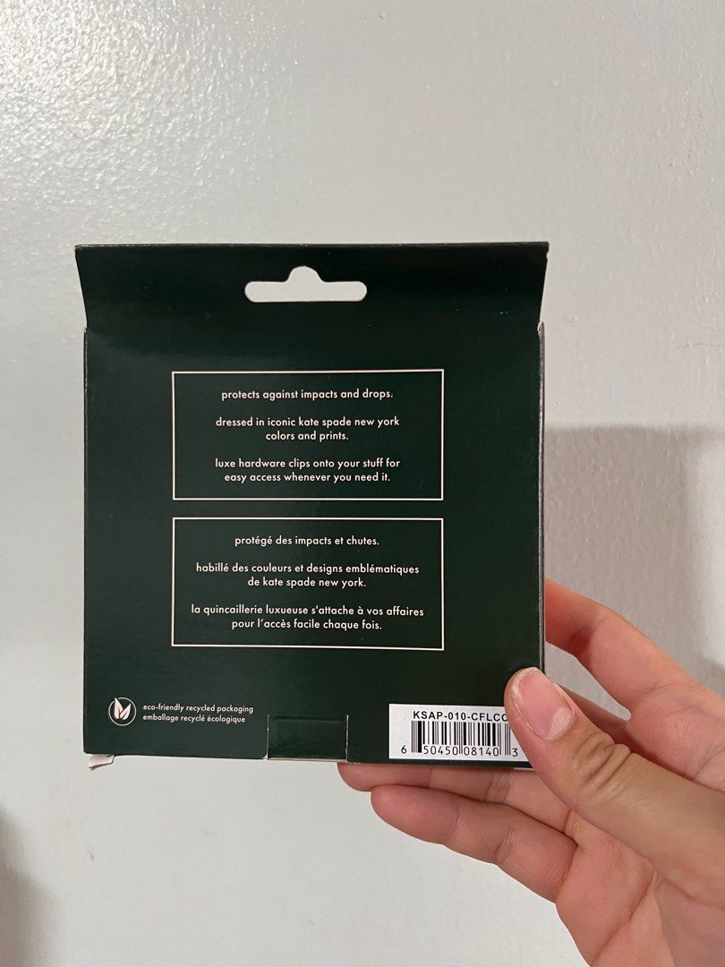 Airpods Pro case (kate spade) (Category: Cases & Sleeves) located in Quezon City. Submitted by katedeclutter (Listing ID 1422646476, Image 2). Description: brandnew for airpods pro only!.