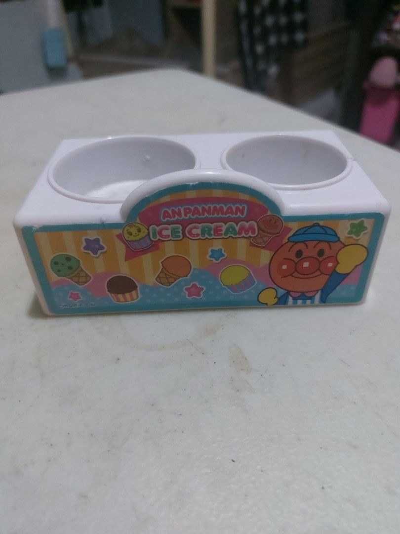 Anpanman Ice Cream Shop Toy Set (Category: Kids Toys) located in Dagupan City. Submitted by scorpionel (Listing ID 1422710020, Image 2). Description: - Anpanman ice cream shop toy set - Includes 2 ice cream scoopers - Comes with 3 ice cream cone figures - Features 3 shop structures - Colorful designs with Anpanman characters - Perfect for kids!.